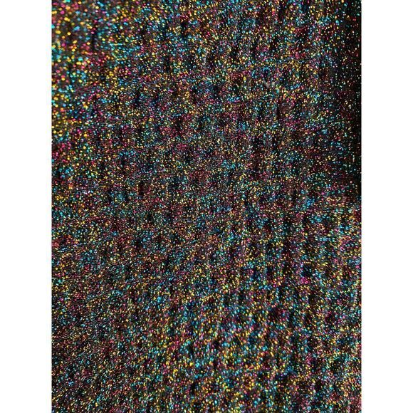 Urban outfitters multi colored off shoulder tube, top metallic threading size M - Picture 4 of 5